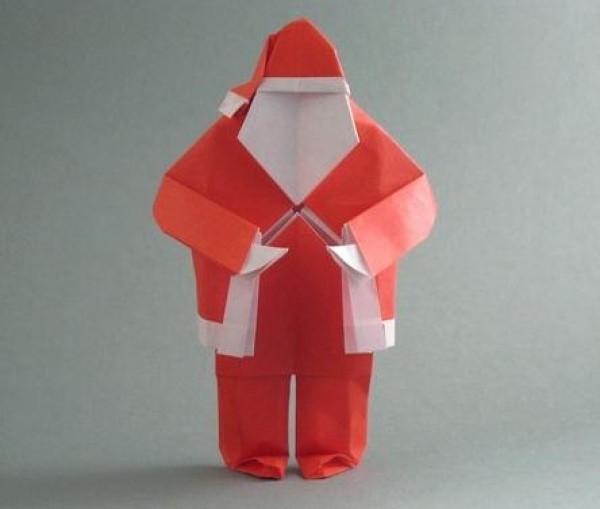 Standing Santa Claus Origami Drawing Tutorial