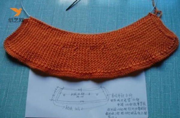 Tutorial on how to knit DIY children’s sweater collars using handmade stick stitches