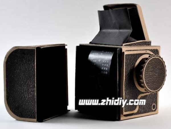 Homemade cardboard Hasselblad camera—James