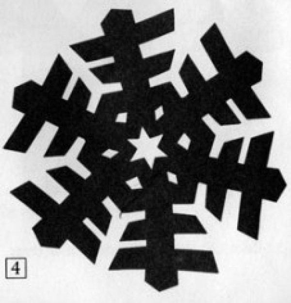 Paper-cut snowflake pattern material [4 kinds of exquisite snowflakes]