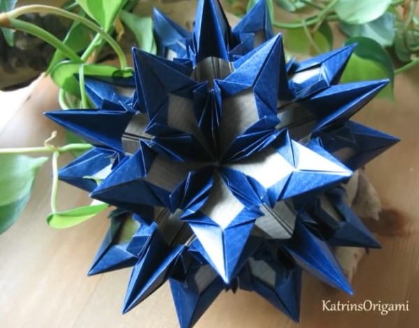 Mandala origami flower ball lantern making method guide teaches you handmade origami flower ball