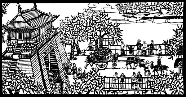 Appreciation of Gao Dianliangs ancient Chinese rural paper-cutting