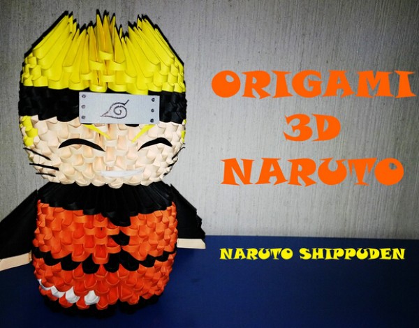 Origami triangle illustration teaches you how to make Naruto Uzumaki Naruto