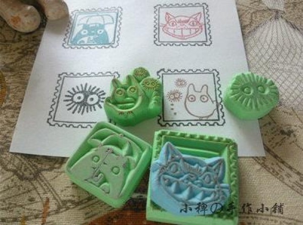 My Neighbor Totoro rubber stamp material layout sharing the latest cute Totoro rubber stamp pattern