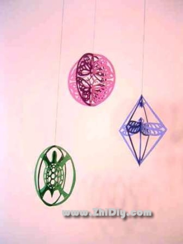 3D paper-cut (carved paper) pendant making tutorial