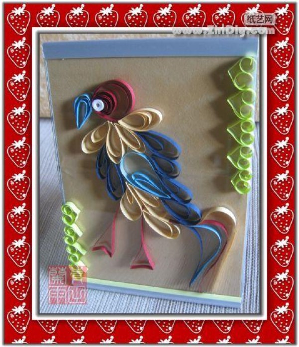 The spirit of spring in Qingtian orchid and tree frog paper quilling works