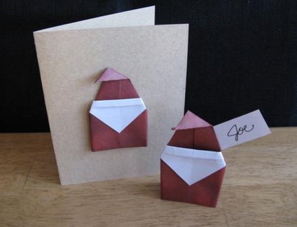 Simple Santa Origami Tutorial Christmas Origami Handmade DIY Tutorial