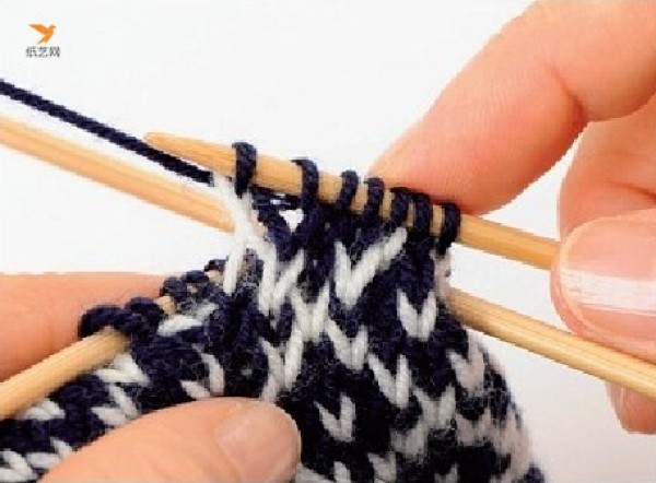 Picture analysis of hand knitted mittens