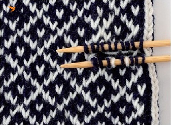 Picture analysis of hand knitted mittens