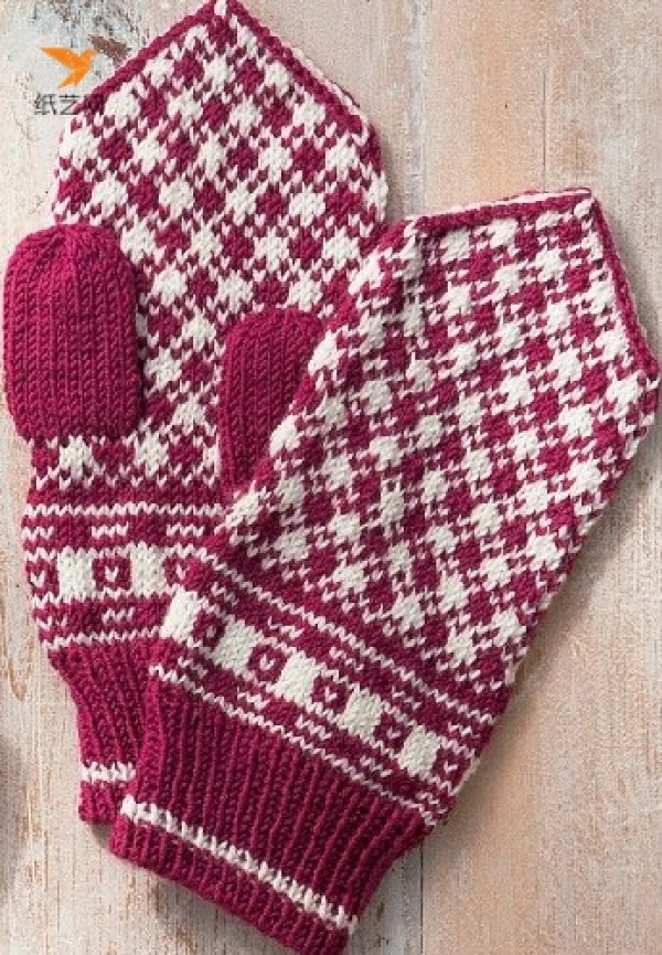 Picture analysis of hand knitted mittens