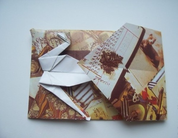 Origami crane envelope tutorial