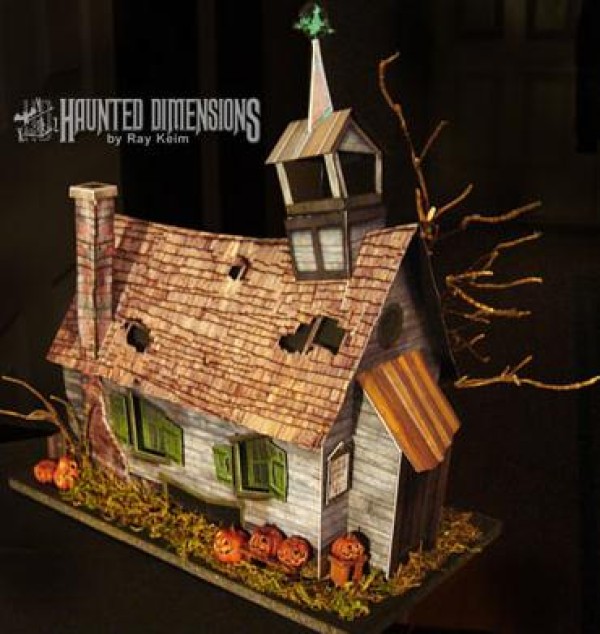 [Paper Model] Halloween 3D Paper Model Haunted House Production Tutorial and Drawings Free Download