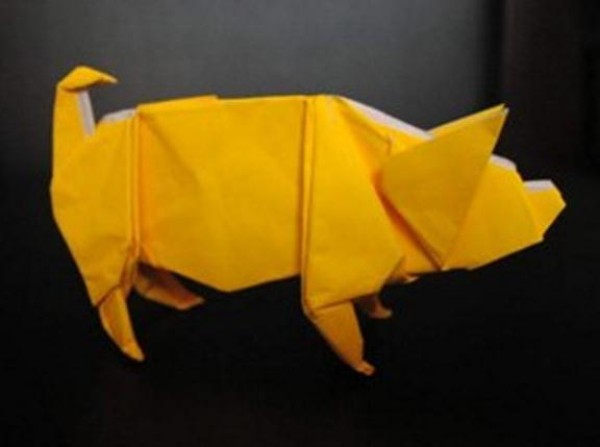 Handmade Pig Origami Complete Illustrated Tutorial—tpkong