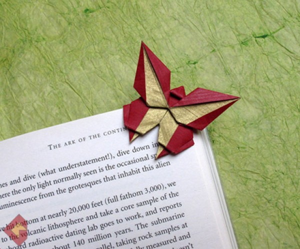 Origami butterfly bookmark origami chart