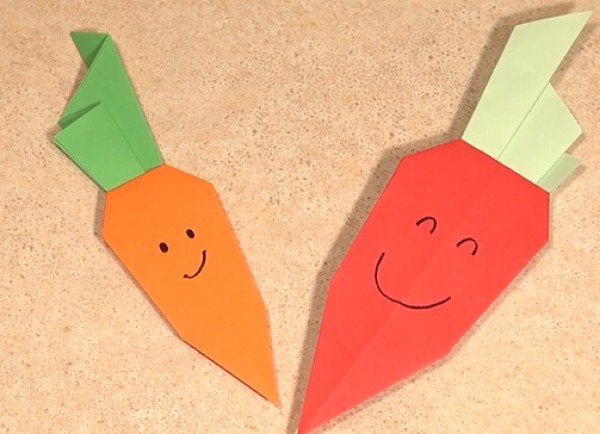 Origami video tutorial for children to make origami radish for Childrens Day