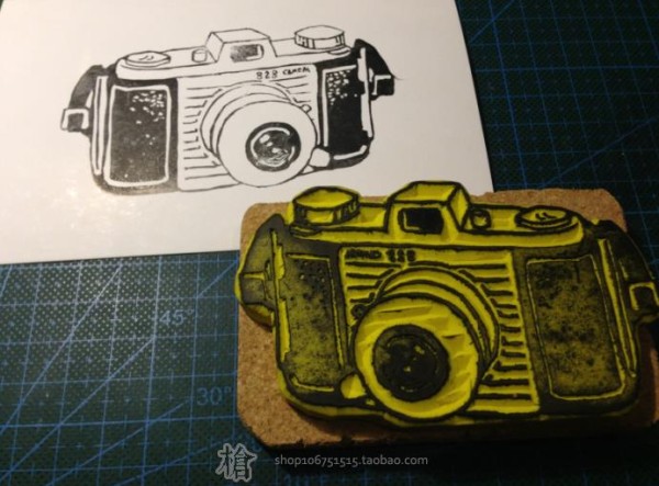 Cartoon camera rubber stamp material picture