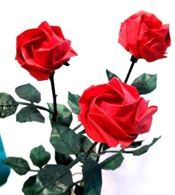 Illustrated video tutorial on how to fold a jailbreak rose to teach you exquisite origami roses