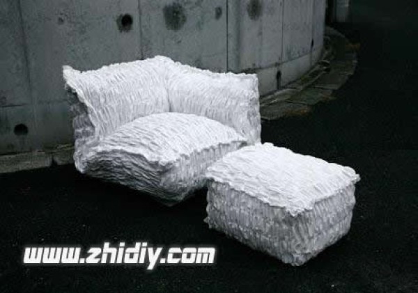 Floating Cloud Paper Sofa - Tokuhito Yoshioka