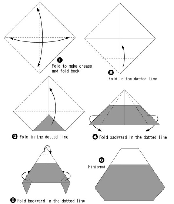 Simple origami rice ball origami tutorial