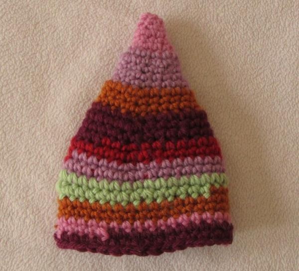 Simple crochet handmade pointed hat | Baby hat knitting handmade DIY video tutorial