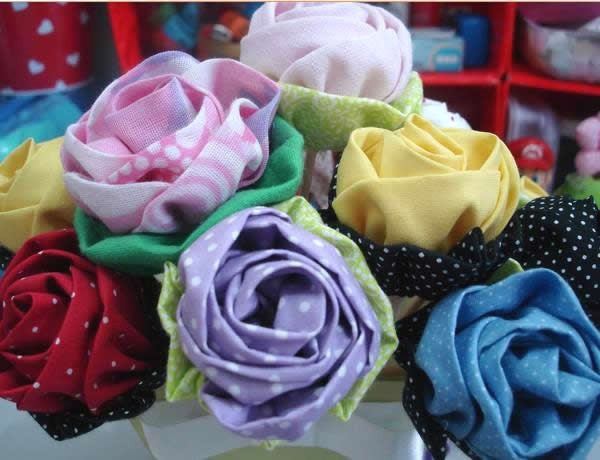 Fabric rose handmade tutorial