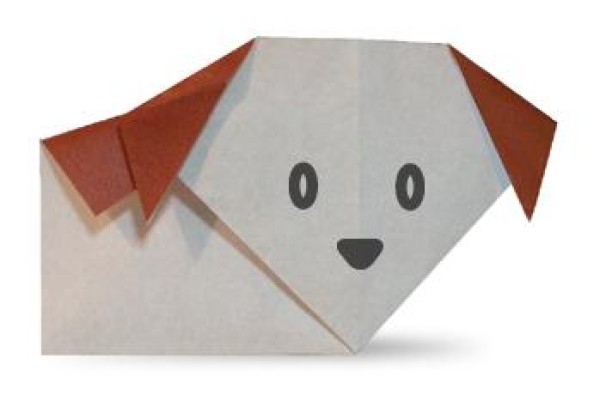 Simple origami puppy origami tutorial