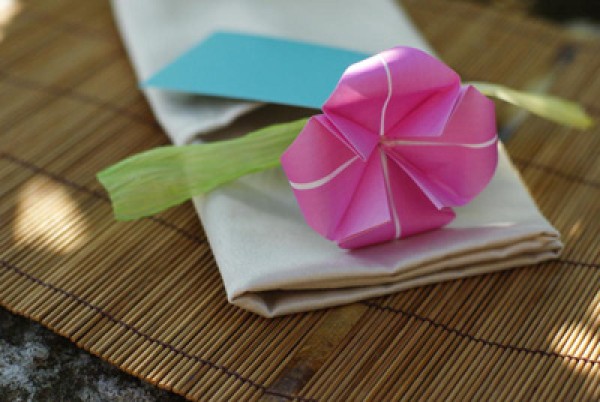 Origami Flower Complete Illustration - Origami Morning Glory Tutorial