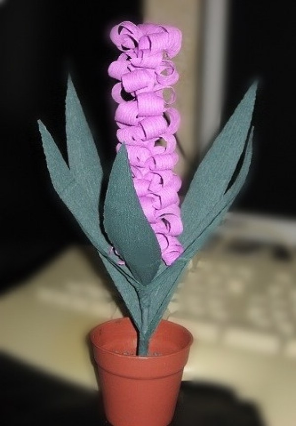 Crepe paper paper art hyacinth making tutorial