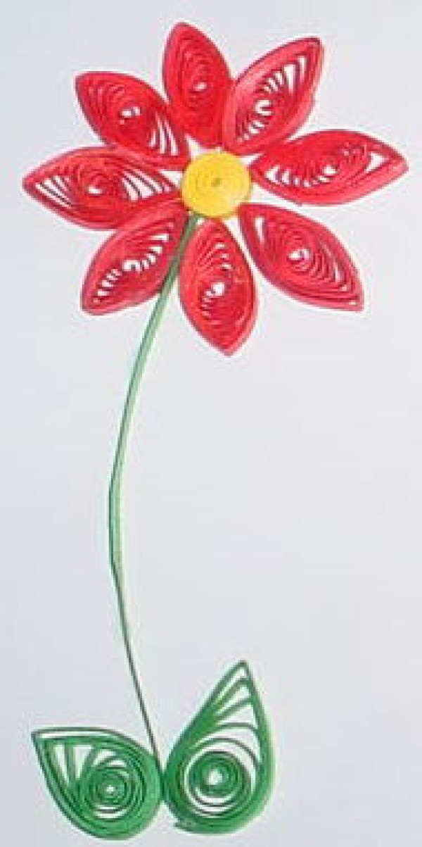 Basics of paper quilling—making an ordinary flower