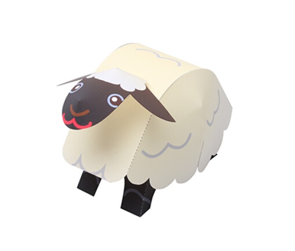 [Paper Model] Simple Sheep Paper Model New Years Sheep Handmade Paper Model Making Tutorial and Drawings Free Download