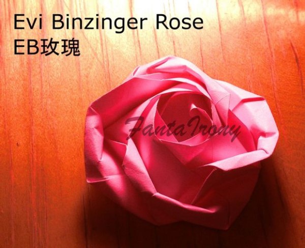 Simple folding method of paper rose - EB rose origami tutorial