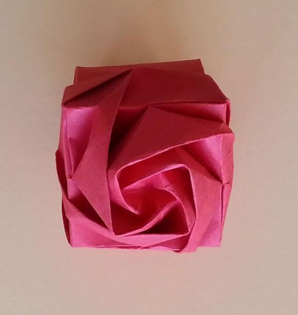 Origami rose box folding video handmade tutorial