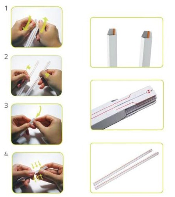 Green, healthy and practical paper chopsticks