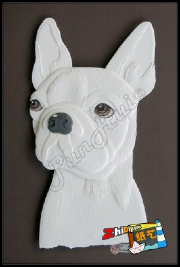 3D paper art dog appreciation