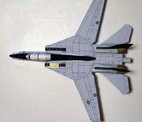 [Paper Model] F14 Tomcat fighter origami model drawings and tutorials free download