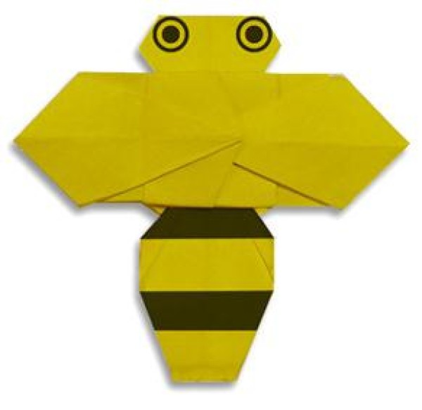 Bee childrens simple handmade origami tutorial