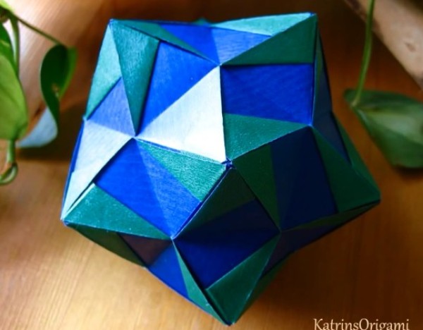 Origami Encyclopedia teaches you origami flower ball lantern rain star handmade origami video tutorial