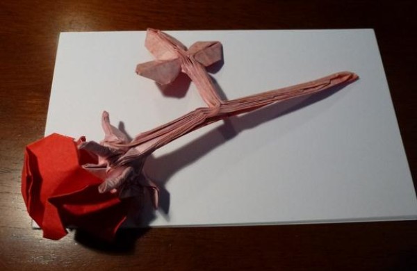 Chens one-paper origami rose and origami rose tutorial