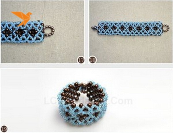 Illustrated tutorial on how to make a beautiful hand-woven beaded bracelet