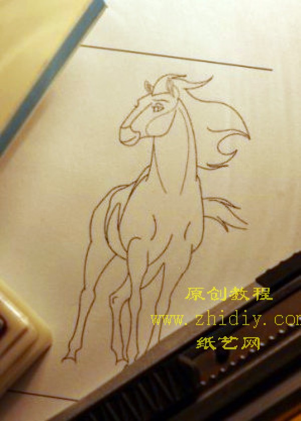 Rubber stamp introductory tutorial for good luck in the Year of the Horse