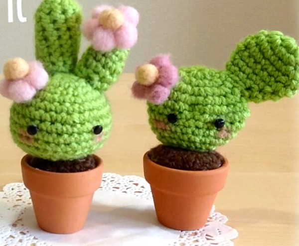 Crochet Cute Cactus Bonsai Hand Knitting Tutorial—Knitting Life