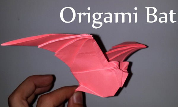 Halloween origami bat handmade DIY video tutorial