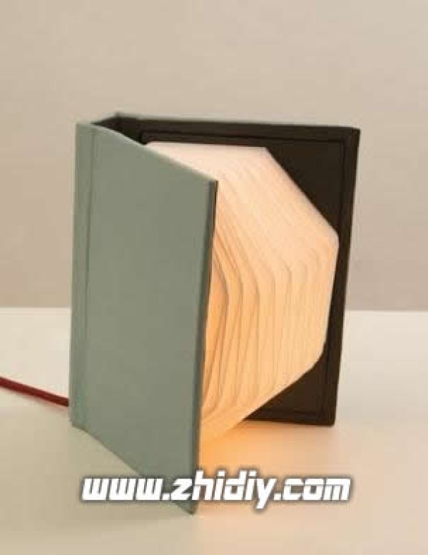 Folding book paper lamp