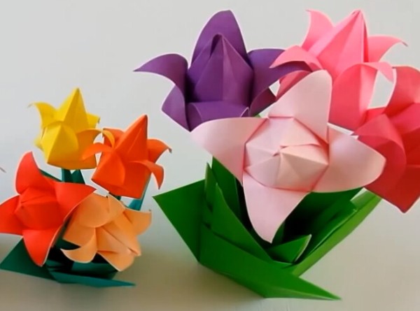 Tulip Bouquet Handmade Origami Flower Tutorial