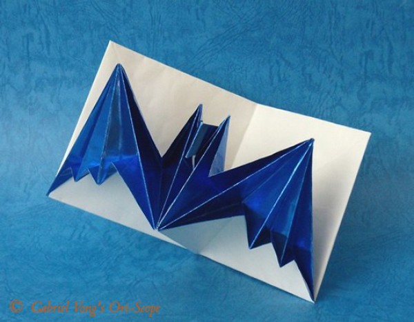 Bat three-dimensional card handmade origami tutorial—Jeremy Shafer