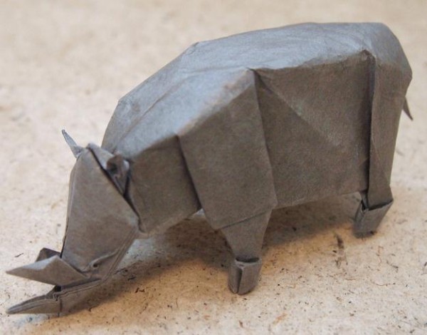 Simple Origami Rhino Drawing Tutorial