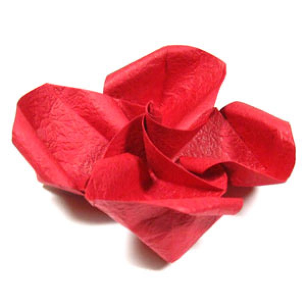 Illustrated tutorial on cute handmade origami roses for Chinese Valentines Day