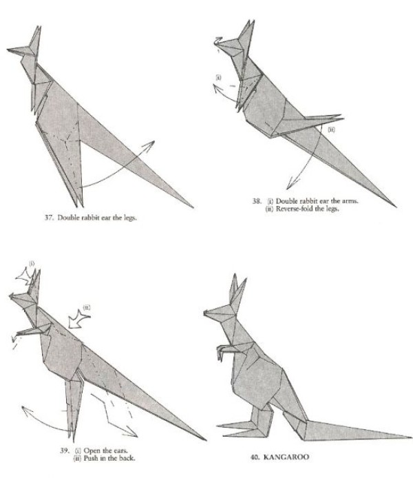 Origami kangaroo handmade origami tutorial