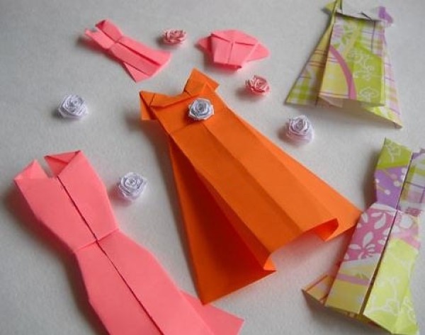 Illustrated tutorial on handmade origami skirt