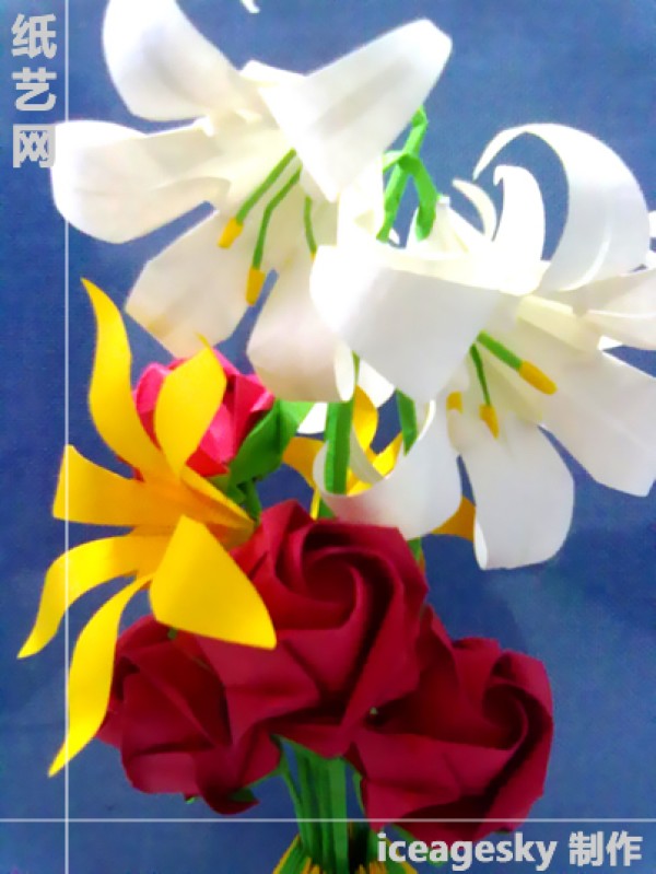 iceagesky warm winter origami lily